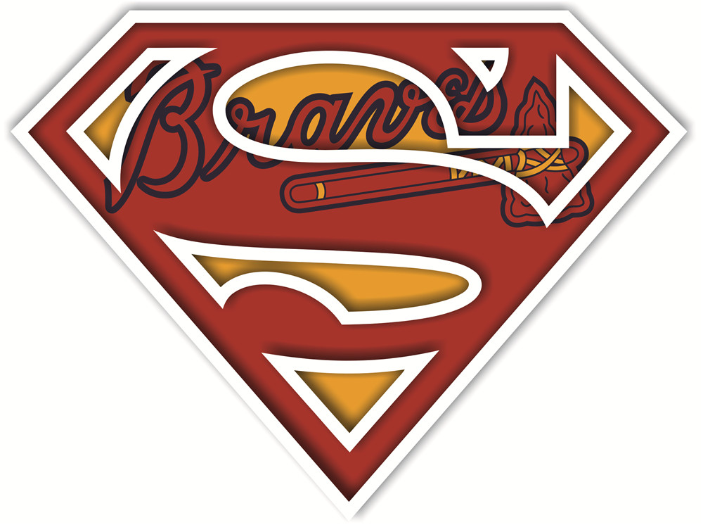 Atlanta Braves superman logos iron on heat transfer...